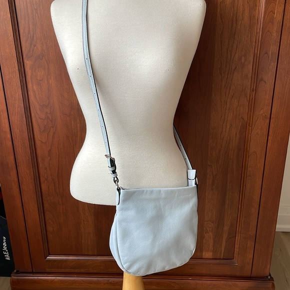 CHRISTOPHER KON Pastel Blue Genuine Leather Crossbody Handbag - Picture 3 of 16